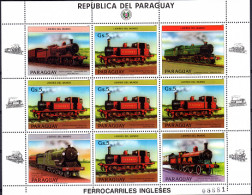 Paraguay 1984, British Trains, Minisheetlet, - Paraguay