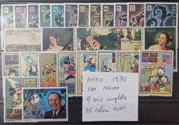 1970 San Marino, 4 Serie Complete-26 Valori NUOVI MNH** - Unused Stamps