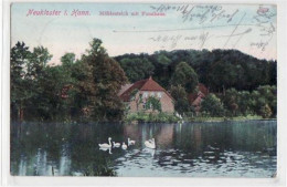 39068511 - Neukloster In Hannover Mit Muehlenteich Am Forsthaus Gelaufen, Ca. 1910. Leichter Stempeldurchdruck, Ecken M - Stade