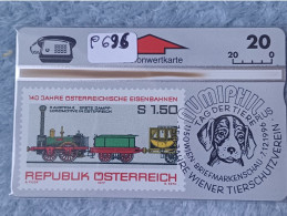 TRAIN - AUSTRIA - P696 - STAMP - DOG - NUMIPHIL - KRUGERRAND COIN - Trenes