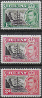 1949 St Helena George VI New Values 3v. MNH SG N. 149/51 - Otros & Sin Clasificación