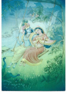 Hindu God Krishna & Shakti Radha.Temple ISKCON, Vrindavan.India. Postcard (new-unused) - Other & Unclassified