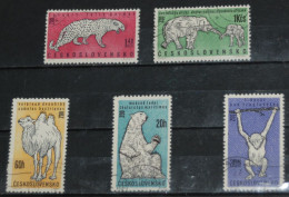 CZECHOSLOVAKIA 1962, Elephant, Camel, Bear, Monkey, Animals, Fauna, Mi #1335-9, Used - Altri & Non Classificati