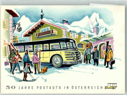 10712111 - Entwurf Atelier Harnisch 50 Jahre Postauto In Oesterreich Ski - Other & Unclassified