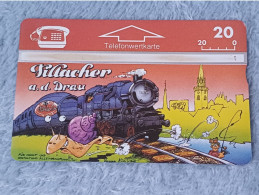 TRAIN - AUSTRIA - P183 - Villacher A.d. Drau - Steamtrain - SNAIL - CARTOON - 700EX. - Treni
