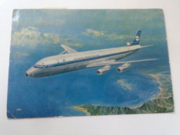 D203096     CPM  Airplane Avion Aircraft - KLM  Douglas DC-8  Intercontinental Jet -setn To Spain Calafell Tarragona - 1946-....: Modern Tijdperk