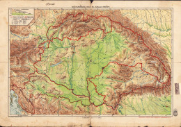 Magyarország Hegy- és Vizrajzi/politikai Térképe, 1943 A2480N - Landkarten