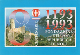 CARTOLINA COMMEMORATIVA ITALIA SAVONA NOLI 8° CENTENARIO 1993 Italy Postcard ITALIEN Ansichtskarten - Savona