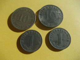 LOTTICINO MONETE GERMANIA 1901,1940,1942 + SVIZZERA 1909, 1914+TUNISIA 1919 - Autres & Non Classés