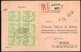 HUNGARY CSÖKMÖ 1916. Nice Registered Postcard Zo Wien - Cartas & Documentos