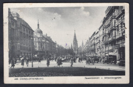 Germany 1930 Berling Charlottenburg Tauenzienstrasse. Street View. Old Postcard  (h5031) - Charlottenburg