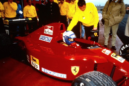 Dia0008/ DIA Foto Jean Alesi Auf Ferrari Formel 1 1990 Autorennen Rennwagen - Auto's