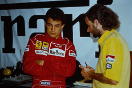 Dia0048/ DIA Foto Jean Alesi Auf Ferrari Formel 1 1991 Rennsport  - Auto's