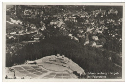 MW25104/ Schwarzenberg Mit Feierstätte Foto AK Seltenes Strähle Luftbild Ca.1935 - Sonstige & Ohne Zuordnung