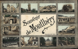 CPA Montlhery Essonne, Stadtansichten, Glockenturm, Schloss, Kirche - Autres & Non Classés