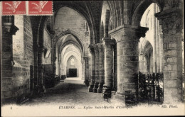 CPA Etampes Essonne, Kirche Saint-Martin D'Etampes, Innenansicht - Autres & Non Classés