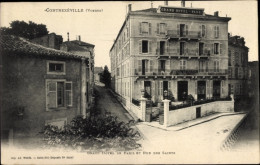 CPA Contrexéville Lothringen Vosges, Grand Hotel De Paris, Rue Des Saints - Autres & Non Classés