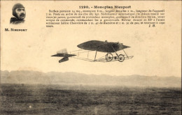 CPA Monoplan Nieuport, Flugpionier, Flugzeug - Other & Unclassified