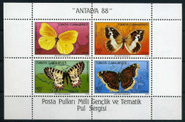Türkei Block 26 Postfrisch Schmetterlinge #GB746 - Sonstige & Ohne Zuordnung