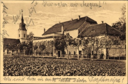 CPA Jahnishausen Riesa An Der Elbe Sachsen, Gasthof, Kirche - Autres & Non Classés