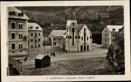 CPA Canfranc Aragón, Plaza Und Kapelle - Other & Unclassified