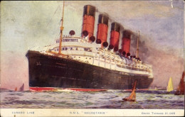 Artiste CPA Passagierdampfer RMS Mauretania, Cunard Line - Other & Unclassified
