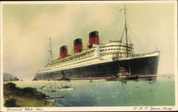 CPA Passagierdampfer RMS Queen Mary, Cunard White Star Line - Autres & Non Classés