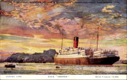 Artiste CPA Passagierdampfer RMS Andania, Cunard Line - Andere & Zonder Classificatie