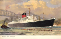 Artiste CPA Passagierdampfer RMS Saxonia, Cunard Line - Other & Unclassified