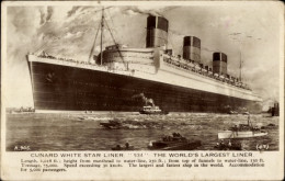 CPA Passagierdampfer 534, RMS Queen Mary, Cunard White Star Line - Andere & Zonder Classificatie