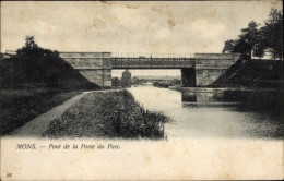 CPA Mons Wallonia Hennegau, Pont De La Porte Du Parc - Otros & Sin Clasificación