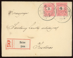 HUNGARY HALAS 1895. Nice Registered Cover To Kiskörös - Cartas & Documentos
