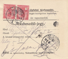 Ungarn: 1914: Tavbeszelö-jegy - Sonstige & Ohne Zuordnung