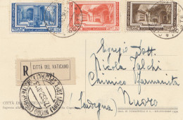 Vatikan: 1938: Ansichtskarte Als Einschreiben  - Autres & Non Classés