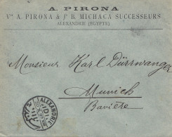 Ägypten/Egypte: Alexandria 1897 Nach München - Autres & Non Classés