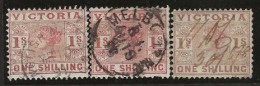 Victoria    .   SG    .   332  3x    .   O      .     Cancelled - Used Stamps