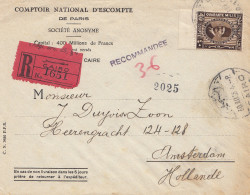 Ägypten/Egypte: 1935: Einschreiben Caire Nach Amsterdam - Altri & Non Classificati