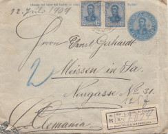 Argentinien: 1909: Einschreiben Nach Meissen - Altri & Non Classificati
