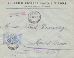 Ägypten/Egypte: 1905: Einschreiben Von Alexandria Nach München - Other & Unclassified