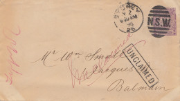 Australien: 1896: Ganzache Sydney - Unclaimed - Altri & Non Classificati