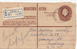 Australien: 1956: Ganzsache Als Einschreiben Nach Sydney Aus New South Wales - Autres & Non Classés