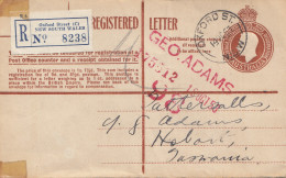 Australia 1953: Registered Letter, Oxford Street To Tasmania - Otros & Sin Clasificación