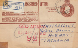 Australia 1953: Registered Letter Camperdown NSW To Tasmania - Andere & Zonder Classificatie