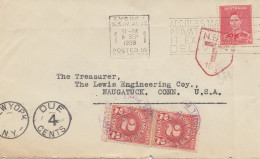 Australia 1938: Sydney To Naugatuck/USA, Due 4 Cents, Tax - Altri & Non Classificati