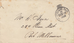 Australia - Postage Paid 1896 To Melbourne - Andere & Zonder Classificatie