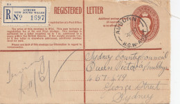 Australia: 1950: Registered Letter Auburn NSW To Sydney - Altri & Non Classificati