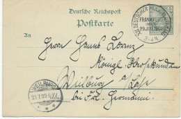 Ganzsache Reichspost Mit Sonderstempel XII. Deutscher Philatelistentag Frankfurt - Lettres & Documents