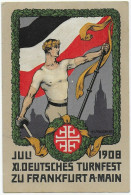 11. Deutsches Turnfest 1908 In Frankfurt/M, Postkarte Nach Weiler, Sonderstempel - Briefe U. Dokumente