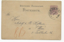 Ganzsache Reichspost Viersen Nach Wien, Alter Stempel - Cartas & Documentos