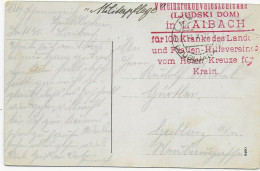 Ansichtskarte Ljubljana-Laibach, Rotes Kreuz, Frauen Hilfsverein, 1914 - Feldpost (franchise)
